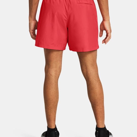 NWT Under Armour Men's Essential Icon Volley Red Loose Athletic Beach Shorts | S - Picture 5 of 10
